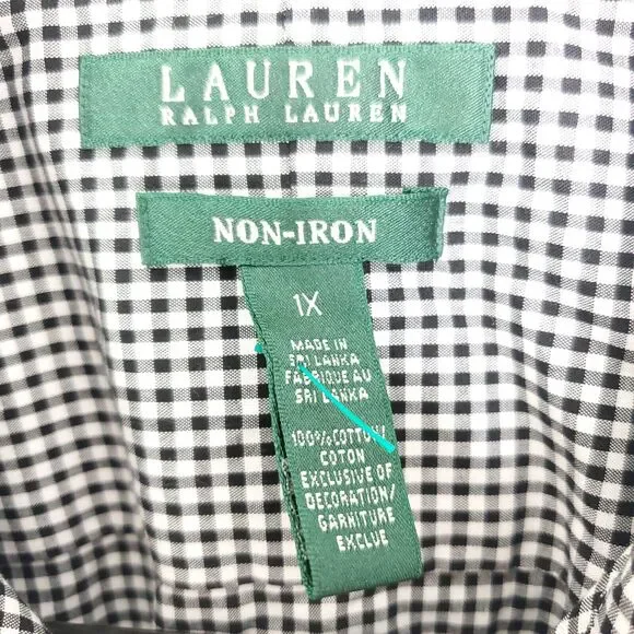 Lauren Ralph Lauren Black Relaxed Long Sleeve Button Down - Picture 5 of 9